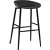 vidaXL Sgabello da bar 2 pezzi nero