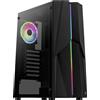 Aerocool Mecha-G-BK-v2 - Midi Tower - PC - Acrylnitril-Butadien-Butadien-Styrol (ABS) - SPCC - Schwarz - ATX - micro ATX - Mini-