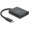 DeLOCK - Convertitore di interfaccia video ad alta velocità - HDMI / USB - Da USB-C (M) a HDMI (W) - 20 cm - Nero - Supporto 4K