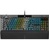 Corsair Gaming K100 RGB - Tastiera - Retroilluminazione - USB - Tedesco - Interruttori a chiave: CORSAIR OPX RGB - Alluminio anodizzato nero (spazzolato)