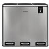 ADEVA Cestino per rifiuti Les Collectors con coperchio, acciaio inox, argento, 56 cm