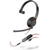 POLY Blackwire 5210 Auricolare Cablato A Padiglione Ufficio USB tipo-C Nero