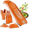 Börner affettaverdure V5 Powerline set professionale affetta cetrioli affetta cavoli affetta patatine affetta verdure grattugia frutta vegan, colore:arancione