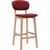 vidaXL Sgabello da bar 2 pezzi. Tessuto rosso vino