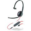 Poly Plantronics Cuffia Blackwire C3215 monoaurale USB-C e 3,5 mm (209750-201)