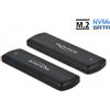 DELOCK Ext USB Typ-C Combo Gehäuse M.2 NVMe PCIe SATA SSD wf