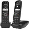 Gigaset Telefoni Gigaset As690R 2 pezzi Nero