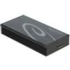 DeLOCK - Contenitore di archiviazione - Scheda M.2 NVMe / PCIe (NVMe) - 20 Gbit/s - USB 3.2 (Gen 2x2) - Nero (42000)