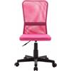 vidaXL Sedia da ufficio rosa 44x52x100 cm in tessuto a rete