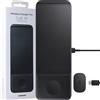Samsung Wireless Charger Trio EP-P6300 - Tappetino di ricarica induttivo + alimentatore AC - Ricarica rapida - Nero - per Galaxy Buds Live, Buds+, Note20, S20, S20 5G, S20+ 5G, Watch 3, Z Flip 5G, Z Fold2 5G