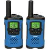 Alecto FR-115BW - Set con due walkie talkie per bambini, portata fino a 7 chilometri, blu/nero