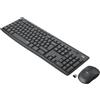 Logitech MK295 Silent - Set tastiera e mouse - senza fili - 2,4 GHz - Italiano - Grafite