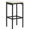 vidaXL Sgabello da bar con cuscino 6 pezzi in polirattan nero