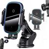 Baseus Light Supporto elettrico per auto con caricatore induttivo Qi (nero)