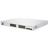 Cisco serie 250 CBS250-24FP-4G - Switch - L3 - Smart - 24 x 10/100/1000 (PoE+) + 4 x Gigabit SFP - Montabile su rack - PoE+ (370 W)