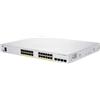 Cisco serie 250 CBS250-24P-4G - Switch - L3 - Smart - 24 x 10/100/1000 (PoE+) + 4 x Gigabit SFP - Montabile su rack - PoE+ (195 W)