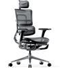 Diablo V-Master Sedia ergonomica da ufficio Sedia direzionale Poggiapiedi Bracciolo 3D Supporto lombare Poggiatesta regolabile e sedile in rete Nero-Grigio