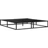 vidaXL Struttura letto in metallo nero 200x200 cm