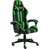 vidaXL Sedia da gioco in ecopelle nera e verde