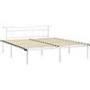 vidaXL Struttura letto in metallo bianco 200x200 cm