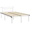 vidaXL Struttura letto in metallo bianco 120x200 cm