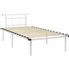 vidaXL Struttura letto in metallo bianco 100x200 cm