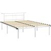 vidaXL Struttura letto in metallo bianco 140x200 cm