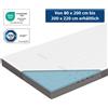 Genius Eazzzy Topper Deluxe 100x200 cm Altezza 9 cm H2 H3 - coprimaterasso ortopedico per materasso e letto boxspring in schiuma gel per persone allergiche