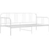 vidaXL Divano letto Struttura letto in metallo bianco 90x200 cm