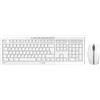 CHERRY STREAM DESKTOP - Set tastiera e mouse - senza fili - 2,4 GHz - Tedesco - Interruttore a chiave: CHERRY SX - Grigio chiaro