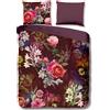 Muller Textil Descanso maco satin biancheria da letto 3 pezzi copripiumino 240 x 220 cm federa 60 x 70 cm Simone 9344.29.03 Bordeaux