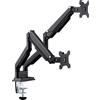 InLine Supporto da scrivania InLine con sollevamento e USB/Audio, 2 monitor fino a 81 cm (32"), nero