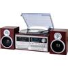 Trevi STEREO TURNTABLE DAB+ 25W WIRELESS USB SD AUX-IN CASSETTA ENCODING TT 1072 DAB WOOD