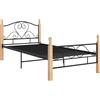 vidaXL Struttura letto in metallo nero 90x200 cm