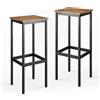 VICCO Set di 2 sgabelli da bar Vicco Fyrk Rovere rustico 32 x 78 cm 2 parti, Model 34123