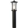 Searchlight PAGODA Lampada da terra Outsoor a 1 luce vetro nero trasparente altezza 73cm IP44