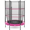 Salta 5426P, trampolino fuori terra, rotondo, 35 kg, 3 anni, rete di sicurezza, nero, rosa