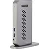 StarTech.com USB-C USB-A Dock - Docking station USB C dual monitor DisplayPort e HDMI 4K 60Hz con Ethernet - Adattatore multiporta 6x USB-A, GbE - Docking station USB type C/USB 3.1 Gen 1- Windows/Mac
