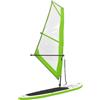 vidaXL Tavola da SUP gonfiabile con set di vele verde e bianco