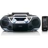 Lenco SCD-720SI - Boombox portatile XXL con radio DAB+ / FM, Bluetooth®, lettore CD, USB e cassette - Argento