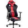 Diablo X-Player Gaming Chair Sedia da ufficio Tessuto 3D Braccioli Design ergonomico Cuscino collo/glutei Crimson-Anthracite Normale L