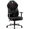 Diablo X-Gamer 2.0 Gaming Chair Sedia da ufficio Rivestimento in tessuto Design ergonomico Cuscino lombare Nero