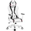Diablo X-Horn Gaming Chair Sedia da ufficio Braccioli 3D Design ergonomico Cuscino collo/glutei Similcuoio Funzione dondolo Dimensioni normali Bianco-Nero