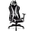 Diablo X-Horn Gaming Chair Sedia da ufficio Braccioli 3D Design ergonomico Cuscino cervicale/ombelicale Similcuoio Funzione a dondolo King Size Bianco e nero