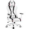 OEM Diablo X-Horn Gaming Chair Sedia da ufficio Braccioli 3D Design ergonomico Cuscino collo/glutei Similcuoio a dondolo King Size Bianco-Nero