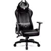 Diablo X-Horn Gaming Chair Sedia da ufficio Braccioli 3D Design ergonomico Cuscino collo/glutei Similcuoio Funzione dondolo Dimensioni normali Nero