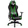 Diablo X-Horn Gaming Chair Sedia da ufficio Braccioli 3D Design ergonomico Cuscino collo/glutei Similcuoio Funzione dondolo Dimensioni normali Nero/Verde