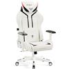 Diablo X- Ray Gaming Armchair Poltrona da ufficio 4D Braccioli Design ergonomico Similcuoio Perforazione Funzione a dondolo Dimensioni normali Bianco-Nero
