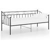 vidaXL Divano letto struttura letto in metallo nero 90x200 cm