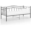 vidaXL Divano letto struttura letto in metallo nero 90x200 cm